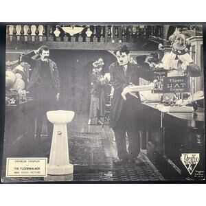 1916 The Floorwalker Charlie Chaplin Lobby Card R 1932 RKO Radio Pictures Tramp
